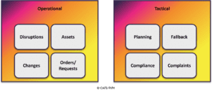 Figure: Service and project management processes included in the RVM Essentials